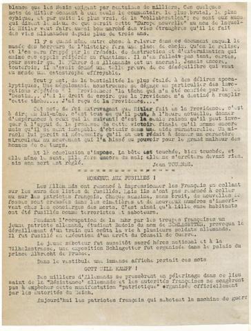 Libération-Nord, édition zone occupée, n°118 du 2 mars 1943 (BNF)