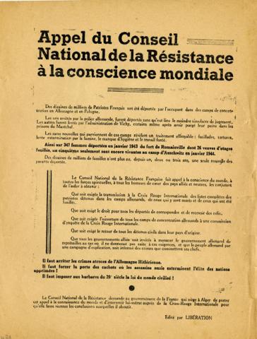 Appel du Conseil National de la Résistance
