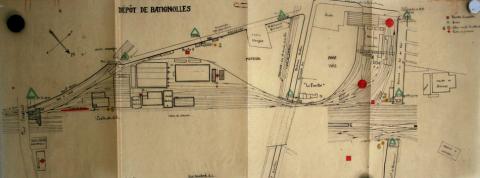 Plan du dépôt des Batignolles (Paris 17e)