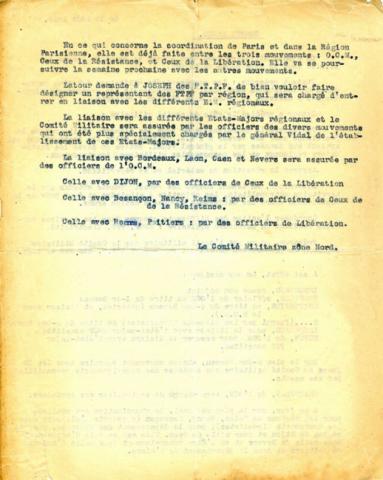Compte rendu de la première séance du comité militaire de la zone nord (verso) Compte rendu de la première séance du comité militaire de la zone nord (verso)