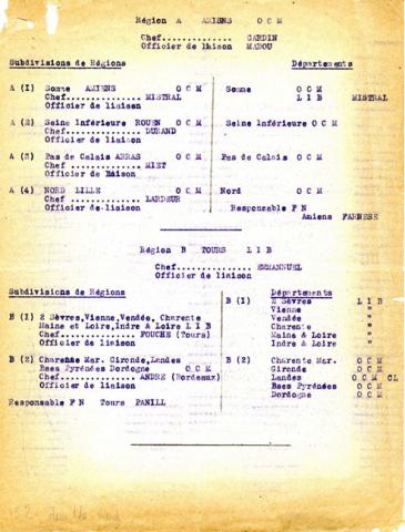 Organisation militaire de Libération dans la zone nord, 1944 (page 1) Organisation militaire de Libération dans la zone nord, 1944 (page 1)