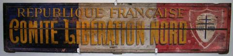 Panneau en bois du Comité de Libération Nord Panneau en bois du Comité de Libération Nord