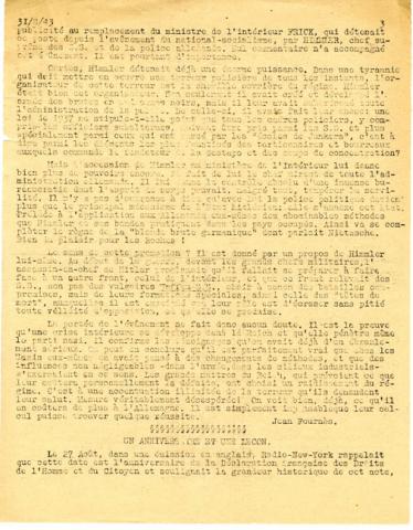 Libération, n°144, édition zone nord du 31 août 1943 (page 3)