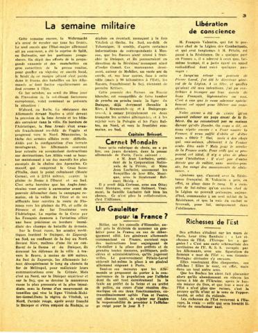 Libération n°149, édition zone nord du 5 octobre 1943 (page 3)