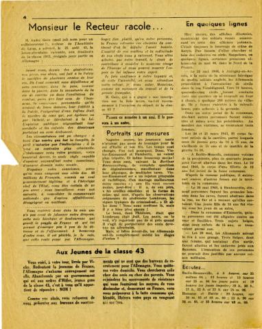 Libération n°149, édition zone nord du 5 octobre 1943 (page 4) Libération n°149, édition zone nord du 5 octobre 1943 (page 4)