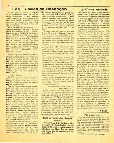 Libération, n°151, édition zone nord du 19 octobre 1943 (page 2)