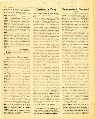 Libération, n°159, édition zone nord du 14 décembre 1943 (page 2)