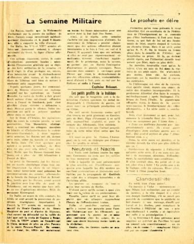 Libération, n°159, édition zone nord du 14 décembre 1943 (page 3) Libération, n°159, édition zone nord du 14 décembre 1943 (page 3)