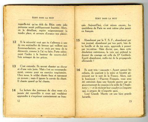 Conseils à l’Occupé - pages 12 et 13 Conseils à l’Occupé - pages 12 et 13