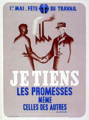 Affiche : "1er mai fête du travail...