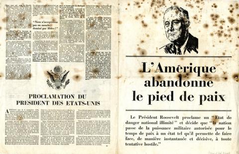 Tract : "L'Amérique abandonne le pied de paix"