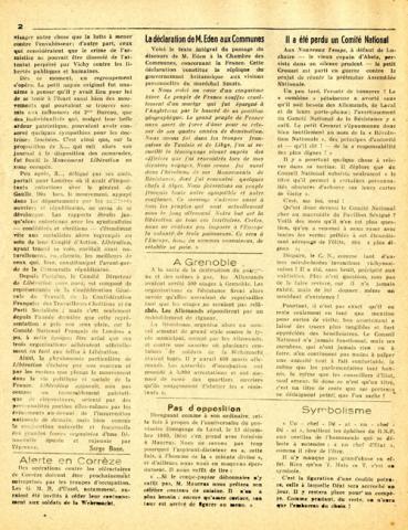 Journal "Libération l'hebdomadaire des Français libres", n°160