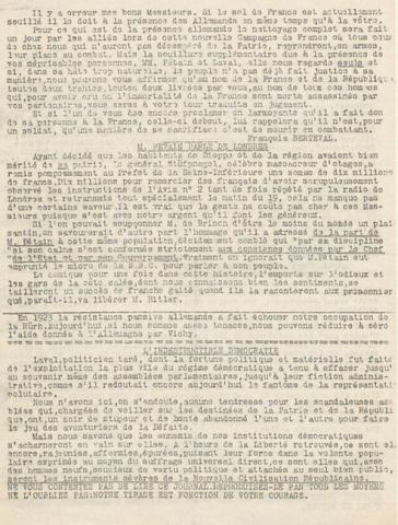 Libération, n°91 du 28 août 1942 (BNF) Libération, n°91 du 28 août 1942