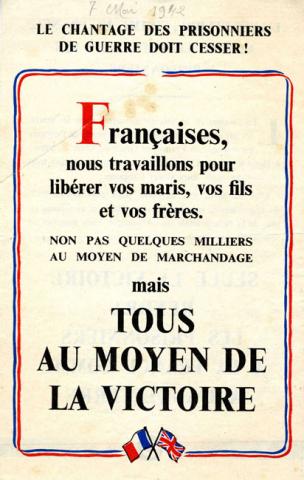 Tract franco-anglais de soutien aux Françaises