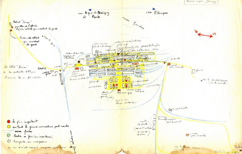 Plan de la station-magasin de Brétigny-sur-Orge en Ile-de-France