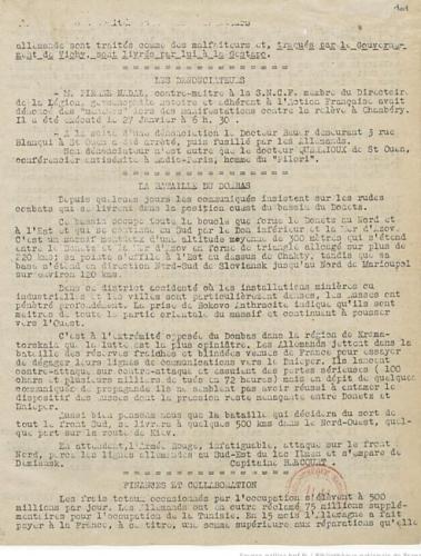 Libération-Nord, édition zone occupée, n°118 du 2 mars 1943 (BNF) Libération-Nord, édition zone occupée, n°118 du 2 mars 1943 (BNF)