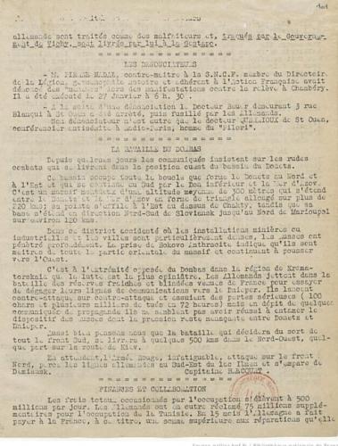 Libération-Nord, édition zone occupée, n°118 du 2 mars 1943 (BNF)