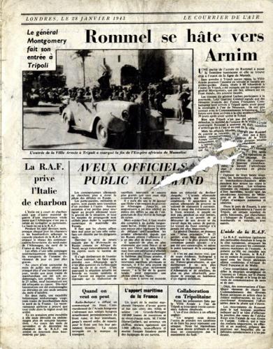 Le Courrier de l’air apporté par la R.A.F évoquant la conférence de Casablanca Le Courrier de l’air apporté par la R.A.F évoquant la conférence de Casablanca