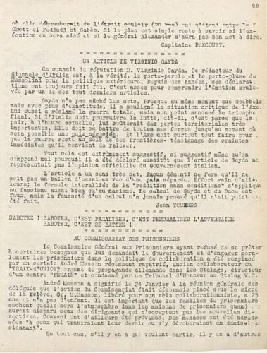 Libération, édition zone occupée, n°117 du 23 février 1943 Libération, édition zone occupée, n°117 du 23 février 1943