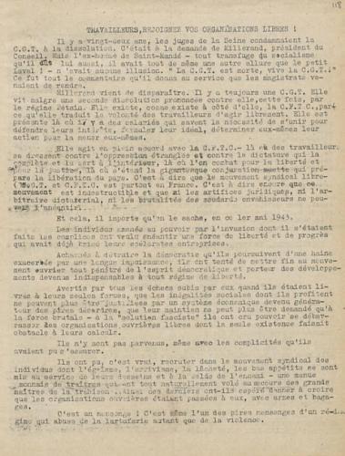 Libération, édition de zone occupée, n°126 du 28 avril 1943 - page 3 (BNF) Libération, édition de zone occupée, n°126 du 28 avril 1943 - page 3 (BNF)