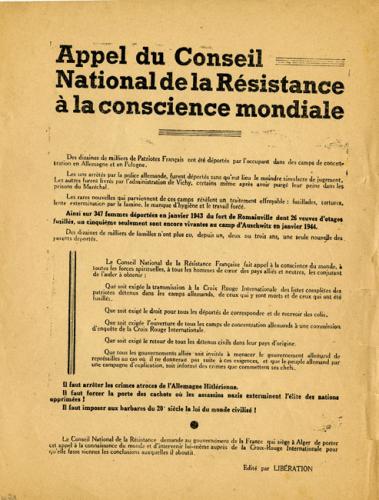 Appel du Conseil National de la Résistance