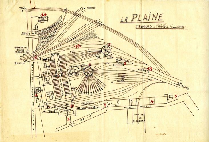 Plan de l’atelier de dépôts de Vitry-sur-Seine