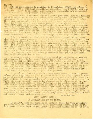 Libération, n°144, édition zone nord du 31 août 1943 (page 3) Libération, n°144, édition zone nord du 31 août 1943 (page 3)