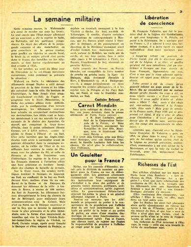Libération n°149, édition zone nord du 5 octobre 1943 (page 3) Libération n°149, édition zone nord du 5 octobre 1943 (page 3)