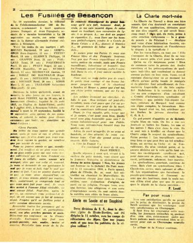 Libération, n°151, édition zone nord du 19 octobre 1943 (page 2) Libération, n°151, édition zone nord du 19 octobre 1943 (page 2)