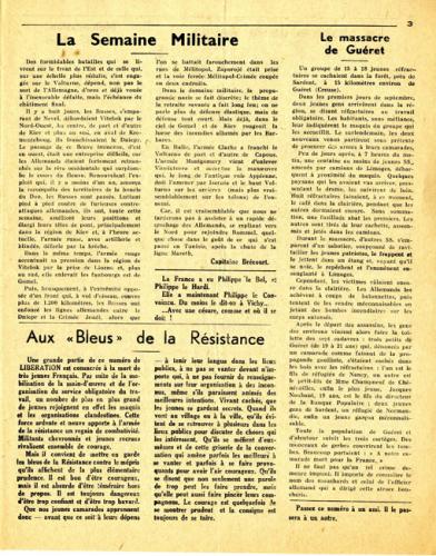 Libération, n°151, édition zone nord du 19 octobre 1943 (page 3)