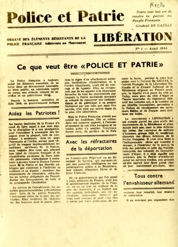 Journal de Police et Patrie (recto)