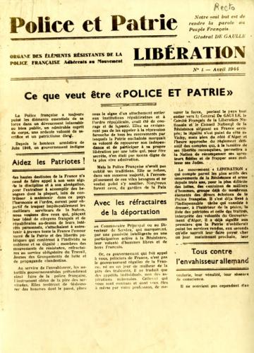Journal de Police et Patrie (recto) Journal de Police et Patrie (recto)
