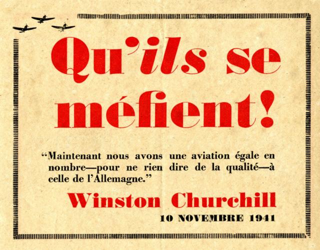 Tract anglais avertissant la population française des bombardements de l’aviation britannique visant les entreprises travaillant pour l’Allemagne