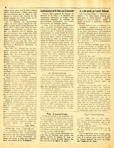 Journal "Libération l'hebdomadaire des Français libres", n°160