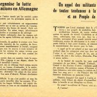 Tract des militants syndicalistes