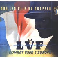 Affiche imprimée par la Légion des volontaires français contre le bolchévisme (LVF) pour favoriser le recrutement