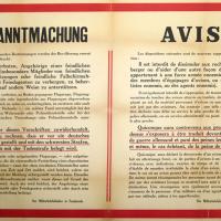 Avis allemand interdisant aux Français d’héberger des aviateurs alliés